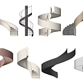 Modern Spiral Staircase Designs With Various Colors And Contemporary Styles