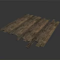 Rustic Wooden Pallet Furniture With Natural Brown Slats For Home Decor Use