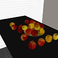 Pile of Colorful Fresh Apples On Black Table Near White Blinds