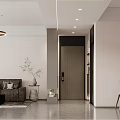 Contemporary Minimalist Living And Dining Room With Floating TV Cabinet And Soft Ambient Lighting