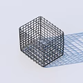 Black Metal Wire Mesh Storage Basket with Sleek Modern Design for Home Organization