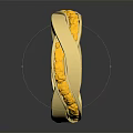 Elegant Gold Ring With Geometric Cut Design And Polished Metallic Luster Fashion Accessory