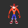 Electric Toy Cartoon Fox Figure With Vibrant Red And Blue Design For Kids Play