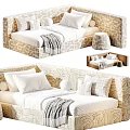 Modern Soft Fabric Upholstered Children Bed With Comfortable Bedding And Multiple Custom Color Options