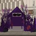 Purple Themed Photo Check-in Spot With Beauty Worthlove Archway And Decorative Displays