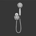 Sturdy Modern Handheld Shower Head With Chrome Finish Flexible Hose And Wall Mount