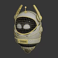 Futuristic Biomechanical Robot Character With Spherical Head And Round Eyes Top Antennas And Bottom Wheels