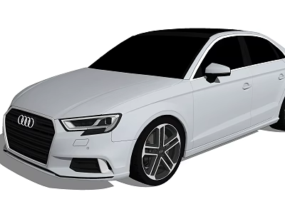 Hyundai Audi cars 3d model