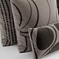 Decorative Gray and Black Pillows with Geometric Patterns for Home Decor