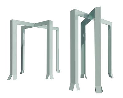 Sturdy Metal Hardware Tools Frame Structures In Different Sizes For Construction And Installation 3d model