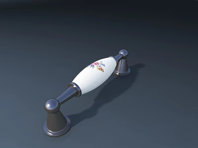 White Commercial Airliner Parked At Airport With Extended Wings And Jet Engines 3d model