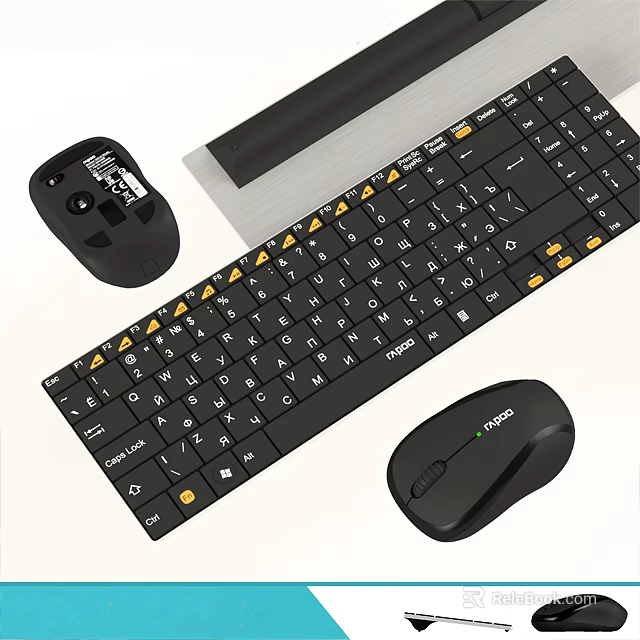 Wireless Keyboard And Mouse Set For Computer With Ergonomic Design 3d model