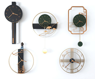 Light Luxury Clock and Watch 3d model