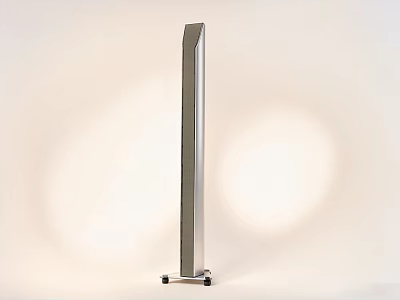 Silver Vertical Column Standing Speaker With Wheel Base And Halo Lighting Effect 3d model