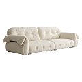 Cream wind sofa 3d model