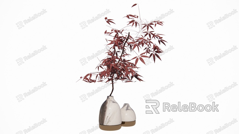 modeling tree color leaf tree potted plant model