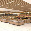 Life Supermarket Shelf Bulk Cabinet Cereal Cabinet Cereal Rice Stack Shelf Display Cabinet 3d model