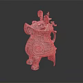 Ancient Chinese Bronze Ritual Vessel With Spiral Patterns And Decorative Motifs