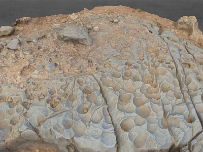 Natural Stone And Wooden Decor Elements With Textured Surface For Modern Interior Design 3d model