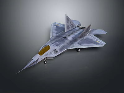 3D Model Of Space Aerospace Fighter Jet With Sleek Design And Cockpit 3d model