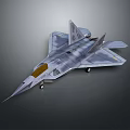 3D Model Of Space Aerospace Fighter Jet With Sleek Design And Cockpit