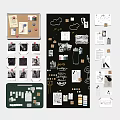 Creative Photo Wall Featuring Decorative Photos Notes Drawings And Cards On Various Boards