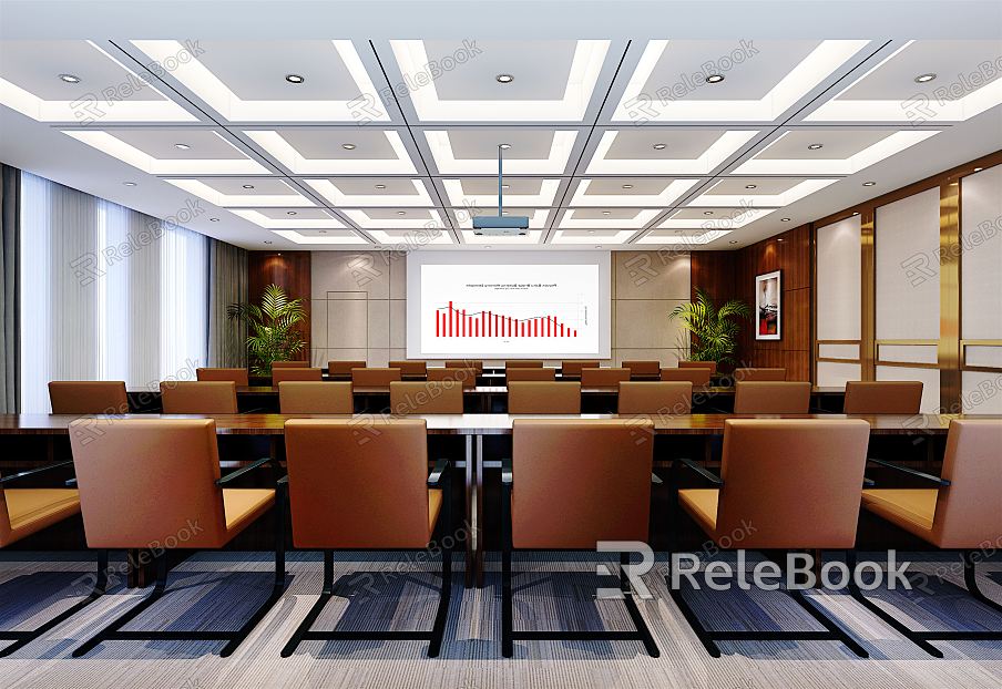 Modern Conference Hall Training Room model