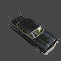 Year Black Chevrolet Bel-air Car 3d model