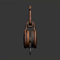Heavy Duty Industrial Lifting Pulley With Steel Hook And Rotating Wheel Assembly