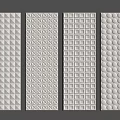 Textured White Wall Panels With Various Geometric Patterns For Interior Decor 3d model