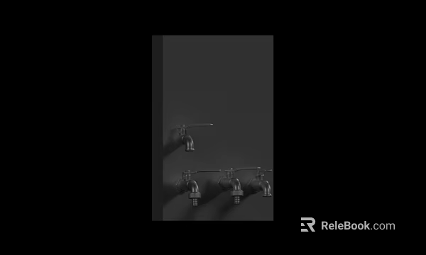 Modern Wall Mounted Faucets With Sleek Design For Kitchen And Bathroom 3d model 