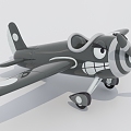 Modern toy plane cartoon plane 3d model