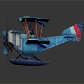 Glider Old World War II Old Aircraft Fighter 3d model