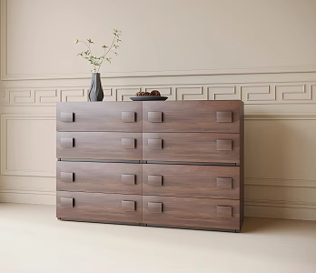 Antique Entrance Cabinet Low Shoe Cabinet Side Cabinet 3d model
