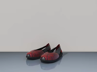 Red Spider Man Pattern Flat Shoes For Women Casual Stylish Comfortable Design 3d model