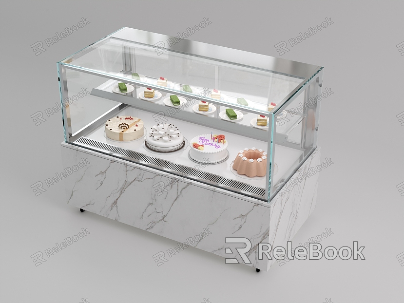 Cake Freezer Freezer Cake Sandwich Dessert Bakery model