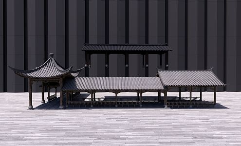 Chinese-style pavilion 3d model