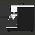 Modern Stainless Steel Espresso Machine With User Friendly Controls And Black Finish