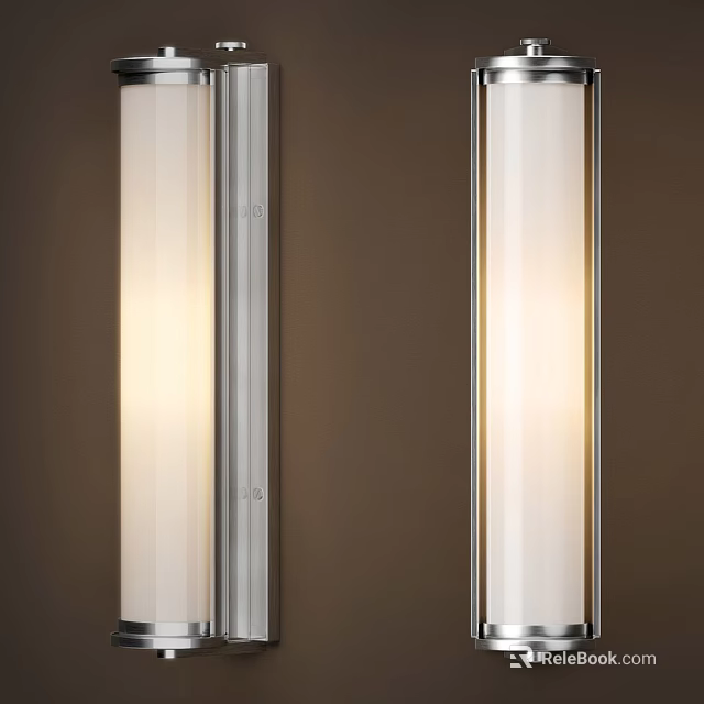 Modern Wall Sconces With Sleek Metal Frame And White Shade For Interior Lighting 3d model 