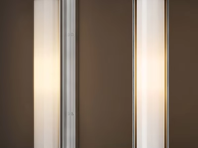 Modern Wall Sconces With Sleek Metal Frame And White Shade For Interior Lighting 3d model