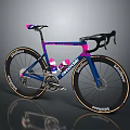Canyon Road Bicycle With Blue And Pink Frame Schwalbe Wheels And Water Bottle Cage