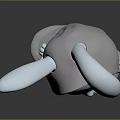 Cute Fantasy Rabbit Game Movie Character In Hooded Robe Holding Staff