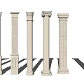 European Roman Column 3d model