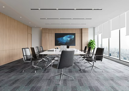 Modern Meeting Room Meeting Table and Chair 3d model