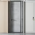 Modern swing door single door combination 3d model