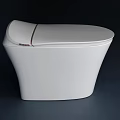 Sleek Modern White Toilet Design With Rose Gold Trim And Minimalist Clean Lines