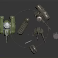 modern robot tower defense robot automatic defense robot tower defense 3d model