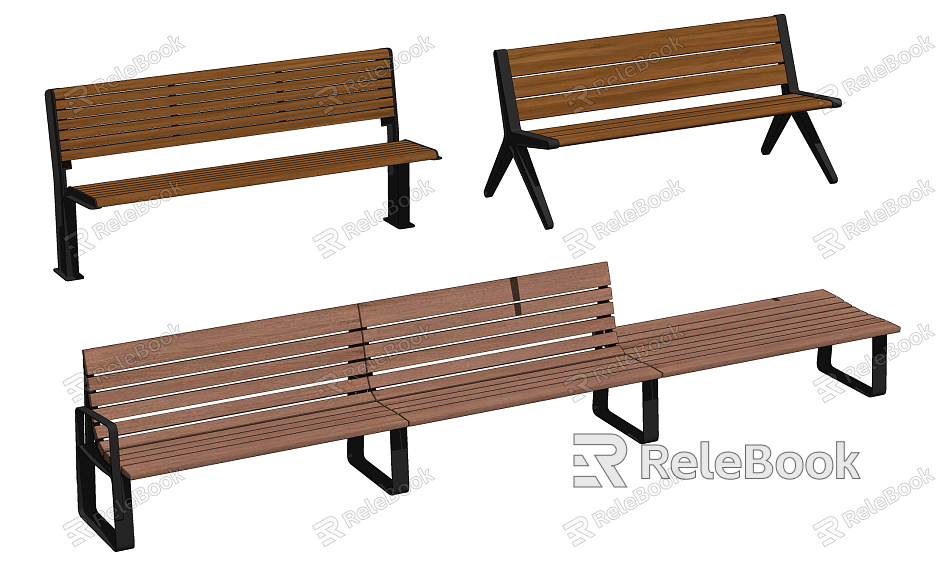 Modern Outdoor Chair Outdoor Landscape Public Bench model