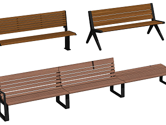 Modern Outdoor Chair Outdoor Landscape Public Bench 3d model