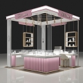 Cream Style Silver Jewelry Shop 3d model